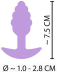 Lila Cuties Mini Buttplug i flexibel soft touch-silikon
