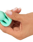 Cuties analplugg i mintgrönt – 8,2 cm med sammetslen yta