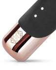 Rosy Gold Rabbit i svart silikon med roséguld, Art Deco-design