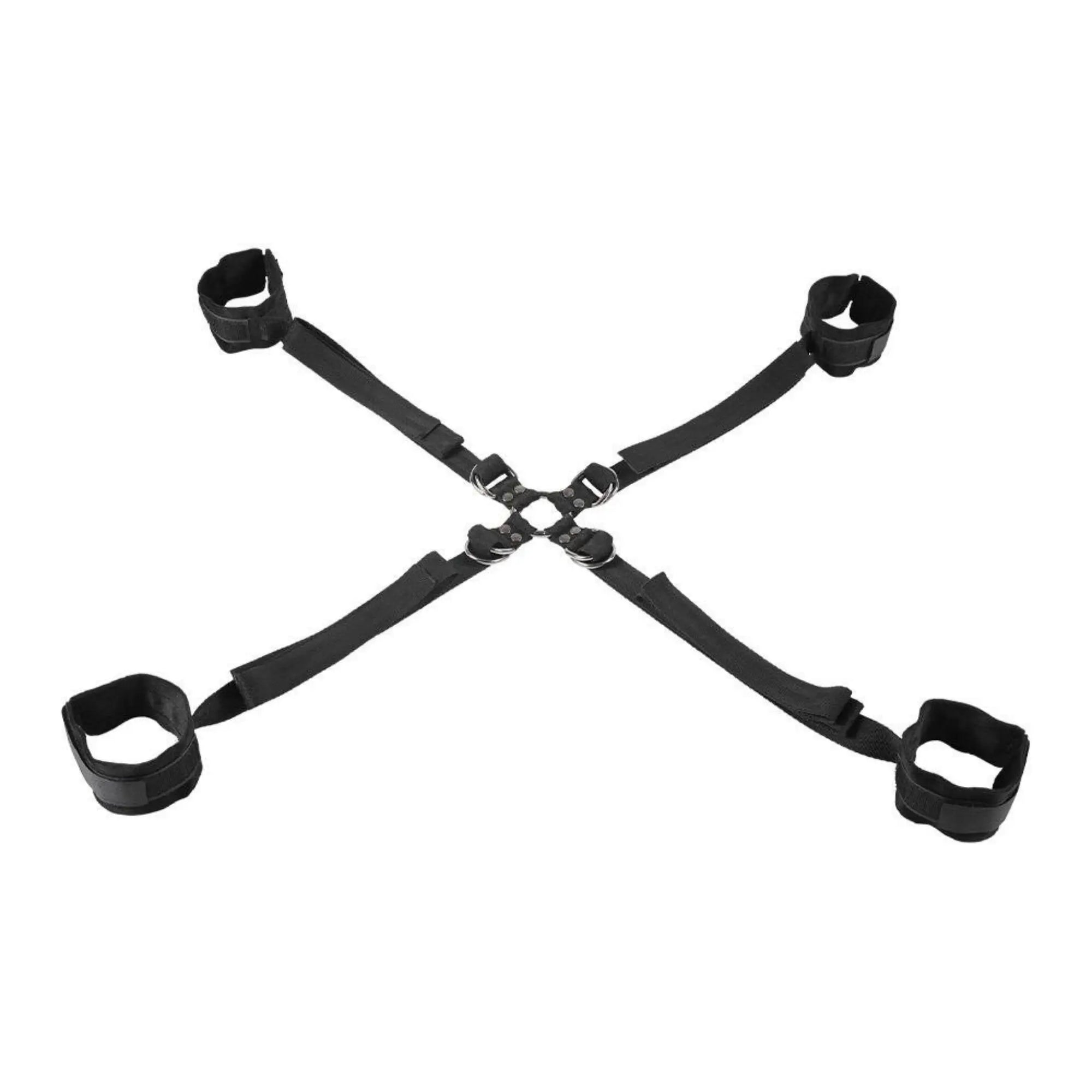 Produktbild på Sportsheets Velvet Noir Justerbart Hogtie Set