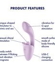 Bilden visar products features för Satisfyer Tongue Expert