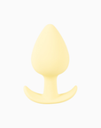 Cuties Mini Buttplug i gul silikon med bred T-formad fot