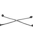 Sportsheets Velvet Noir Justerbart Hogtie Set mot vit bakgrund