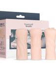 Bild på kartongen med Friend With Benefits Masturbator Set – 3-Pack framför