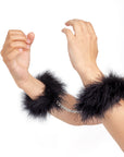 Secret Play Fuzzy Handcuffs Black