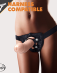 Du han använda Dr. Skin Realistic Dildo Flesh 21 cm Självsmörjande i harness