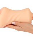 Nature Skin Dubbelsidig Masturbator i handen