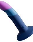 Blå ROMP Piccolo dildo med vågig ribbad yta