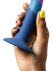 ROMP Piccolo dildo med stark sugpropp, blå