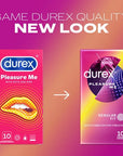 Durex Pleasure Me kondomer 10-pack, förpackning
