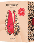 Womanizer Liberty 2 Leopard i förpackning med USB-kabel