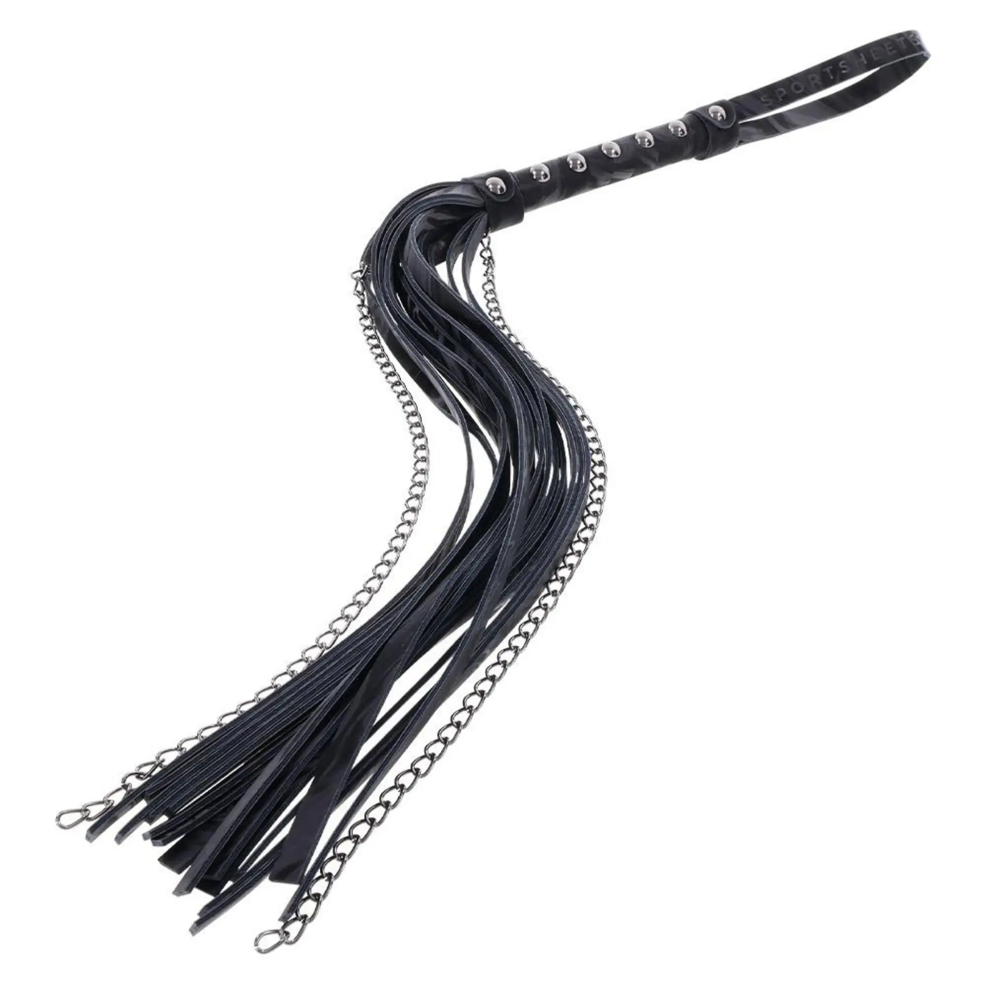 Produktbild på Sportsheets Velvet Noir Chain Flogger Svart