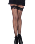 Bilden visar baksidan av Elastane Fishnet Stay Ups with Backseam