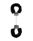 Ouch! Beginners Handcuffs Furry i svart – stålbojor med fuskpäls