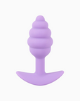 Cuties Mini Buttplug i lila – liten nybörjarplugg med spiralräffling