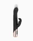 Rosy Gold Rabbit Vibrator med stötfunktion i svart och roséguld