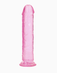 Rosa RealRock dildo 23 cm – ftalatfri och vattentät TPE
