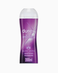 Durex Massage 2-in-1 Aloe Vera – vattenbaserat glidmedel och massagegel, 200 ml