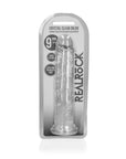 RealRock Crystal Clear dildo – selkompatibel bas, ftalatfri TPE
