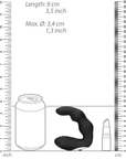 Bent Vibrating Prostate Massager with Remote Control - Lustly