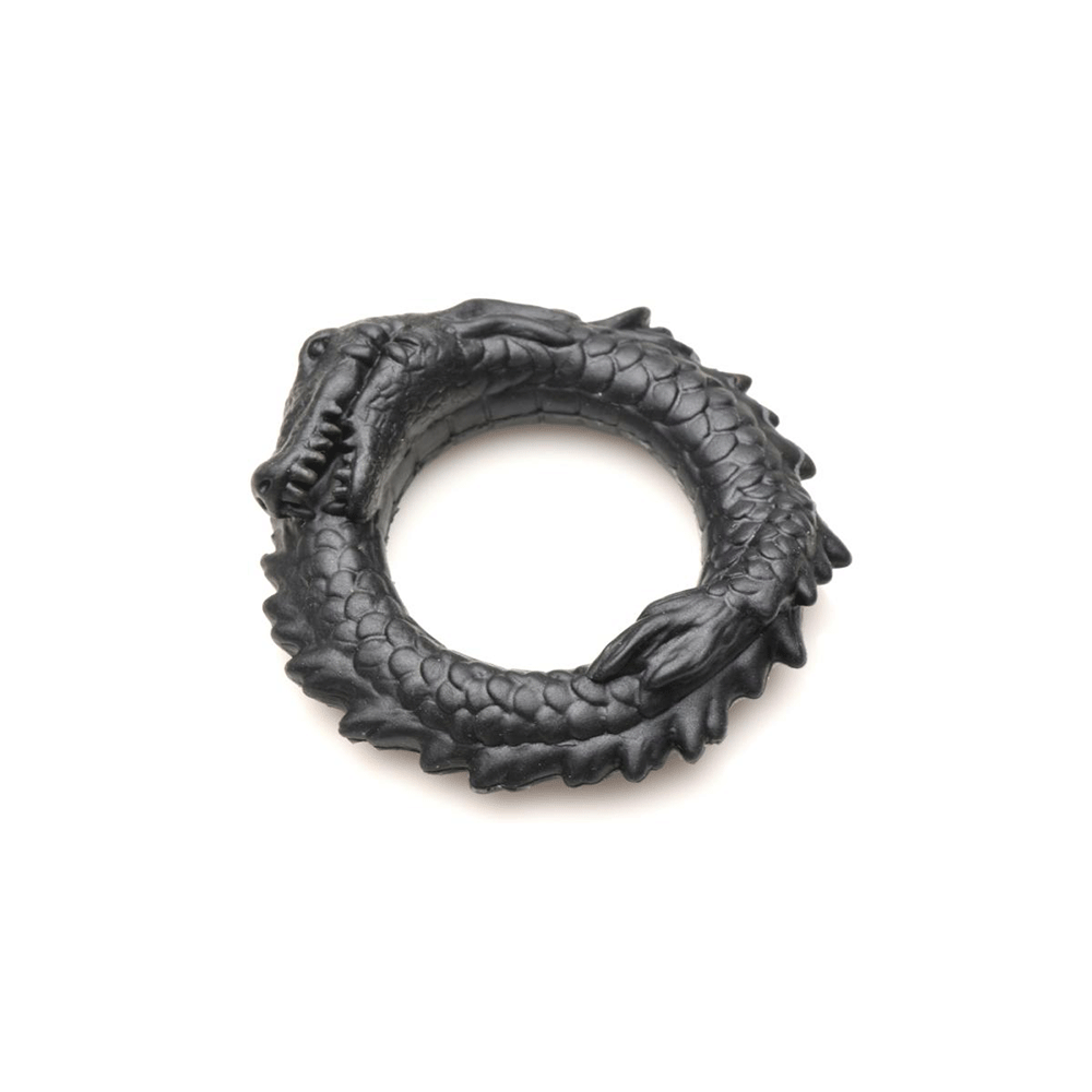 Black Caiman Silicone Penisring - Lustly