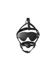 Blindfolded Head Harness with Solid Ball Gag - Lustly
