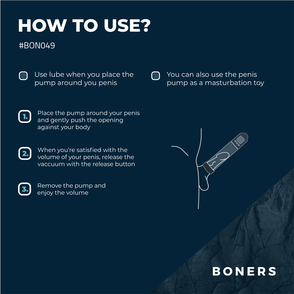 Boners Penispump with LCD Screen - Lustly