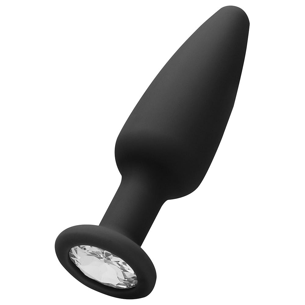 Cone Shaped Diamond Butt Plug Black - Lustly
