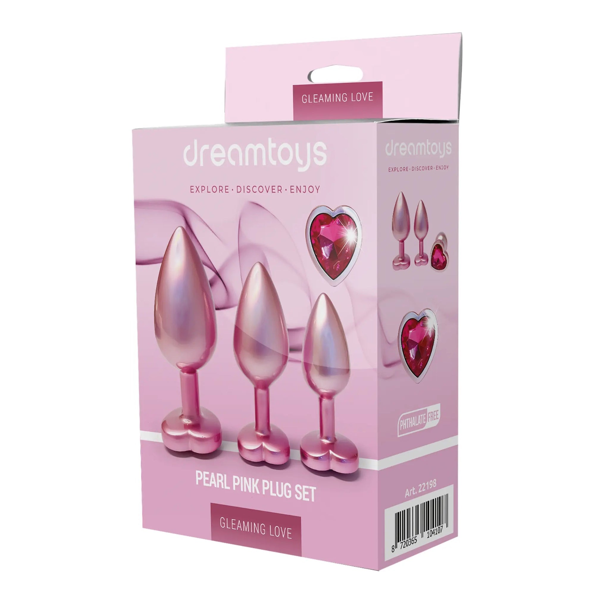 DreamToys Gleaming Love Pearl Pink Buttplug Set - Lustly