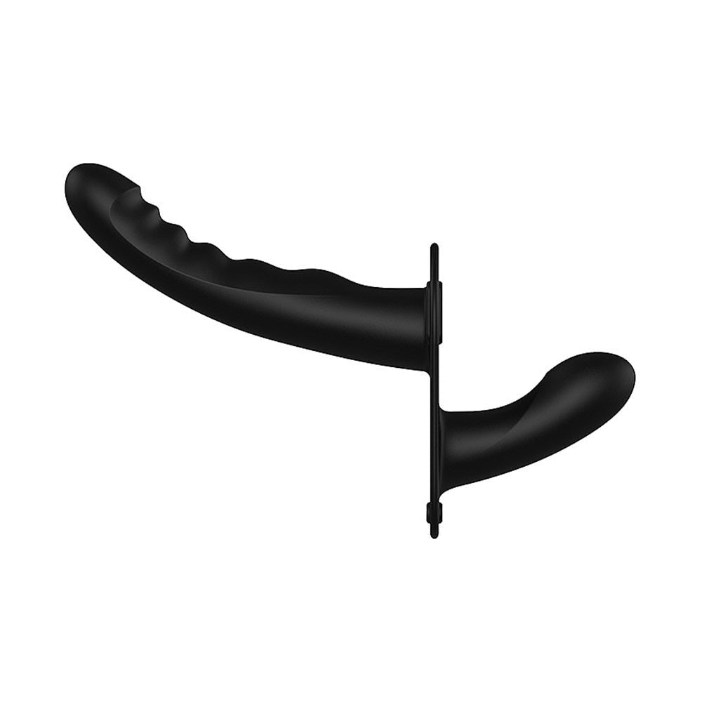 Dual Vibrating Silicone Ribbed Strap - On - Lustly