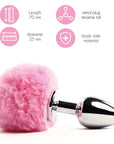FeelzToys Bunny Tails Butt Plug Pink - Lustly