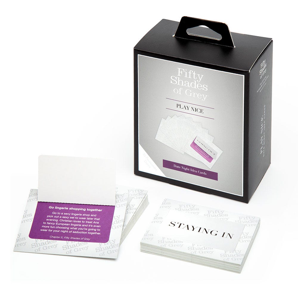 Fifty Shades Of Grey Play Nice Date Night Cards - Lustly