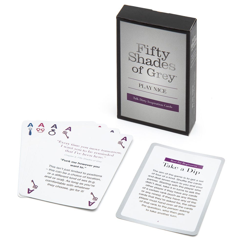 Fifty Shades Of Grey Play Nice Talk Dirty Cards - Lustly