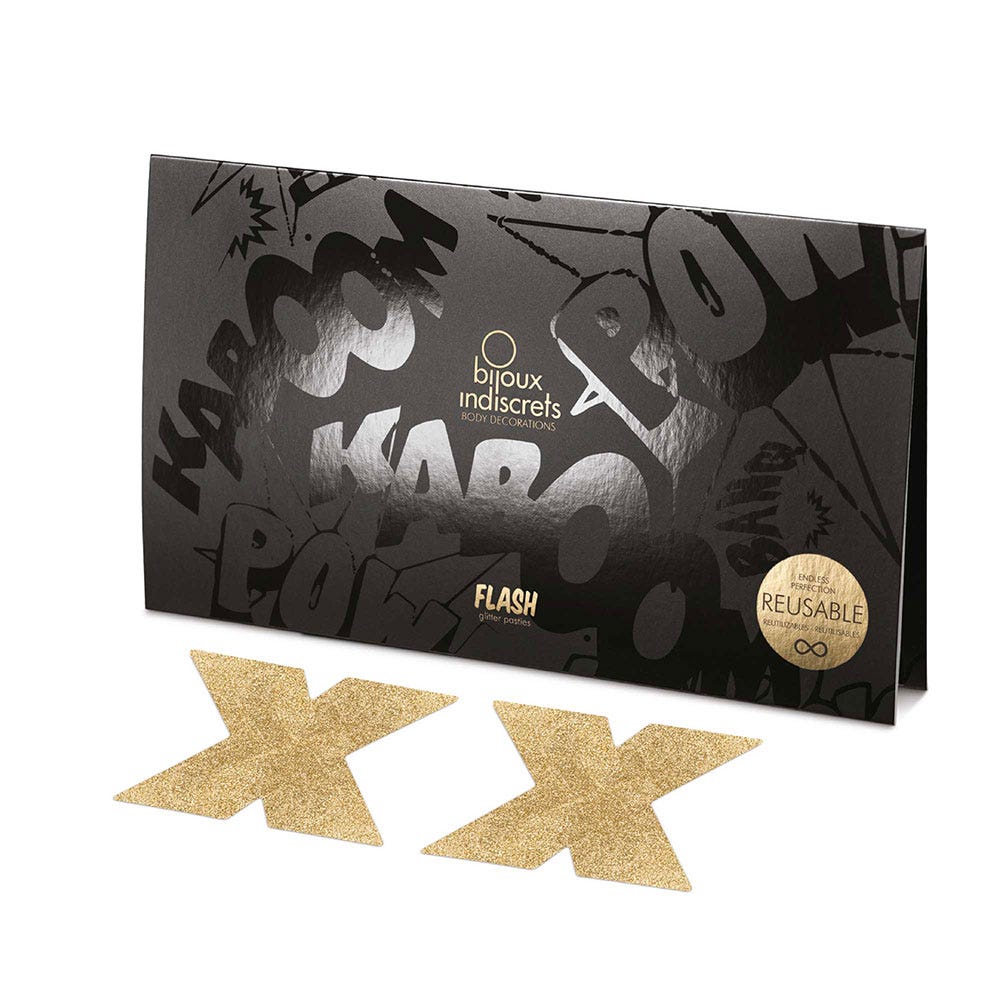 Flash Cross Pasties Gold - Lustly