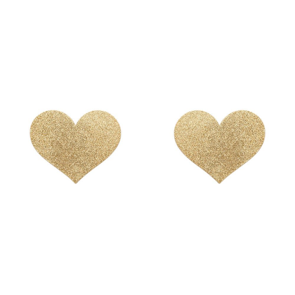 Flash Heart Pasties Gold - Lustly