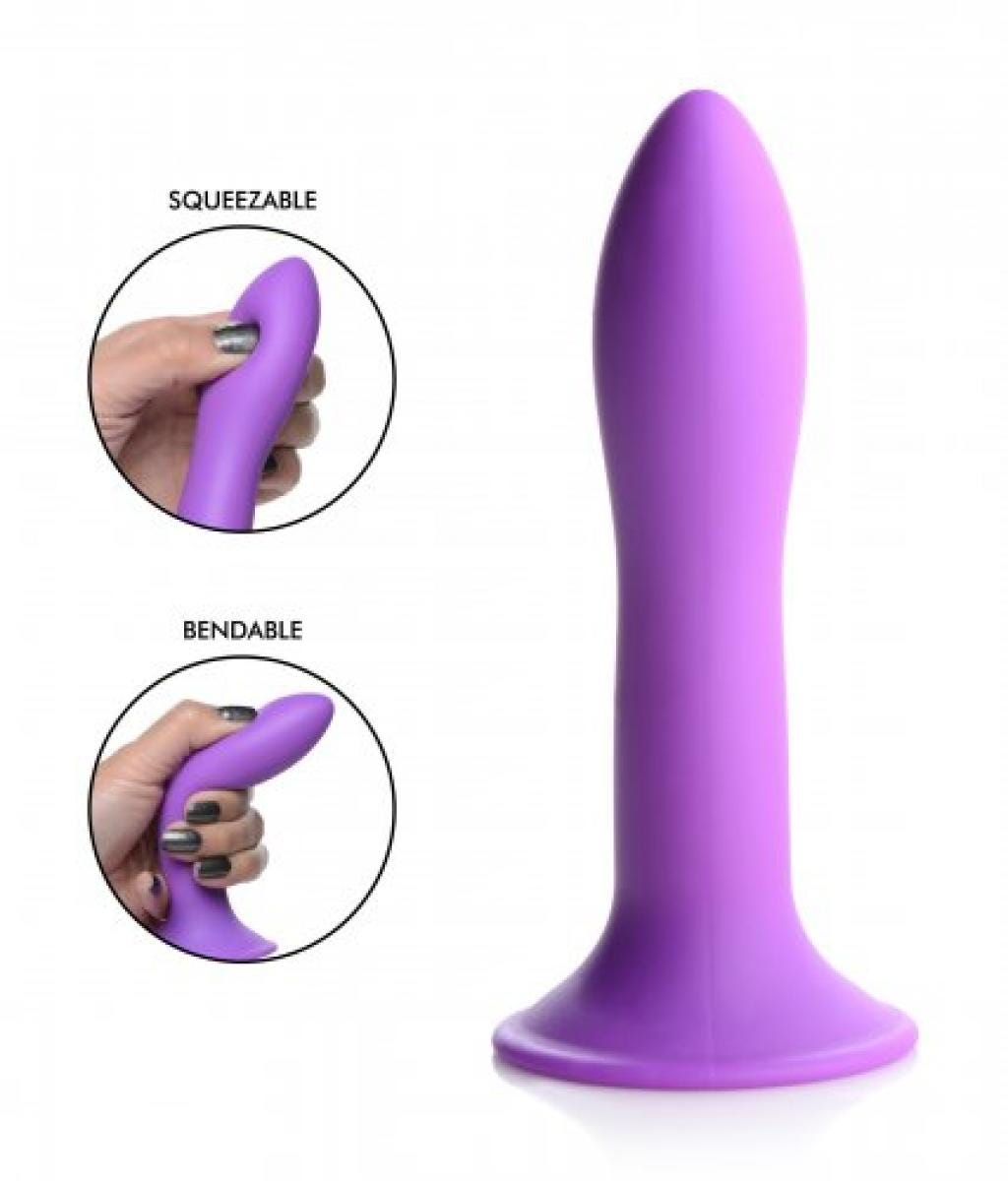 Flexible Silicone Dildo Purple - Lustly