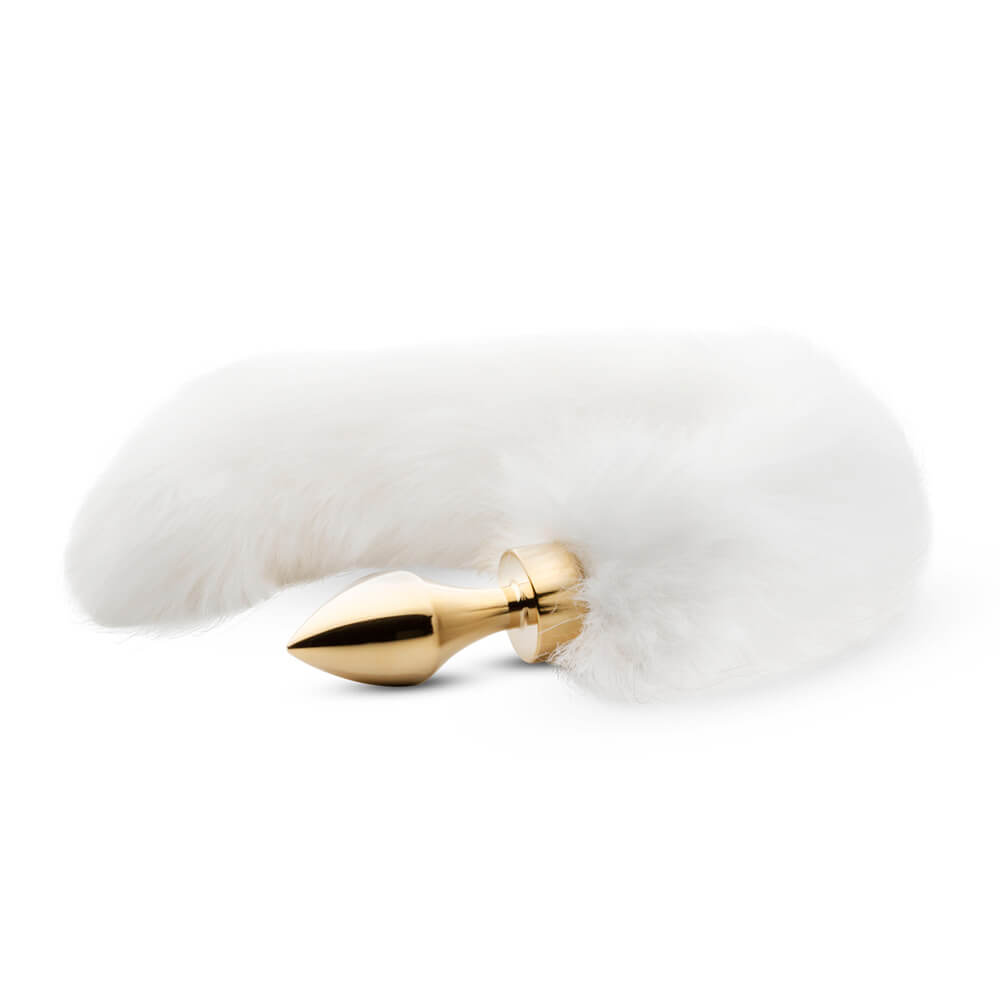 Fox Tail Plug No. 13 Gold/White - Lustly