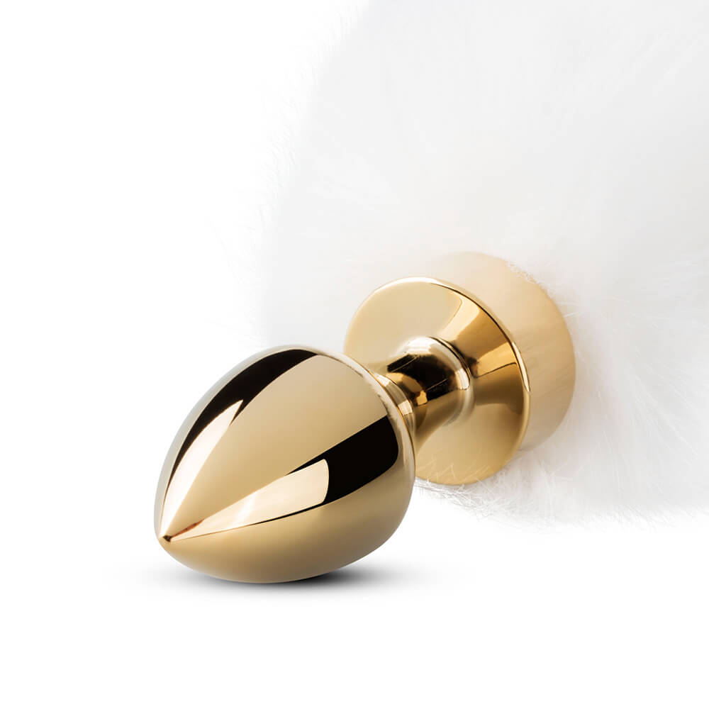 Fox Tail Plug No. 13 Gold/White - Lustly