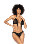 Fringe Two Piece Set Black - Lustly