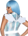 Furry Angel Wing Body Harness White - Lustly