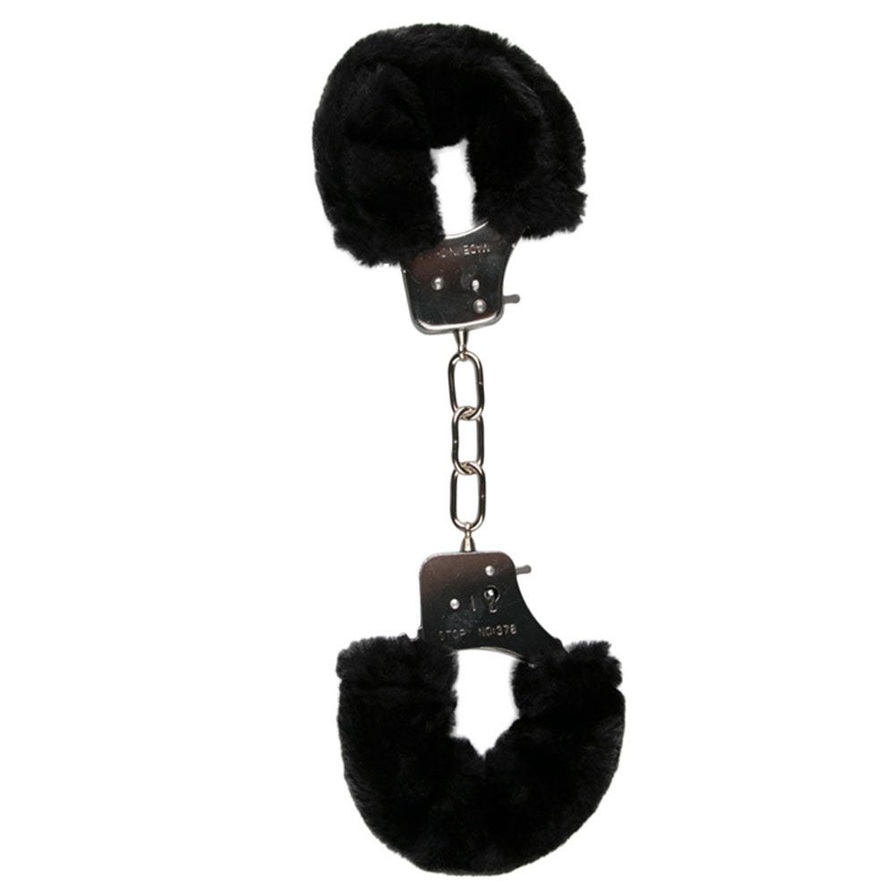 Furry Handcuffs Black - Lustly