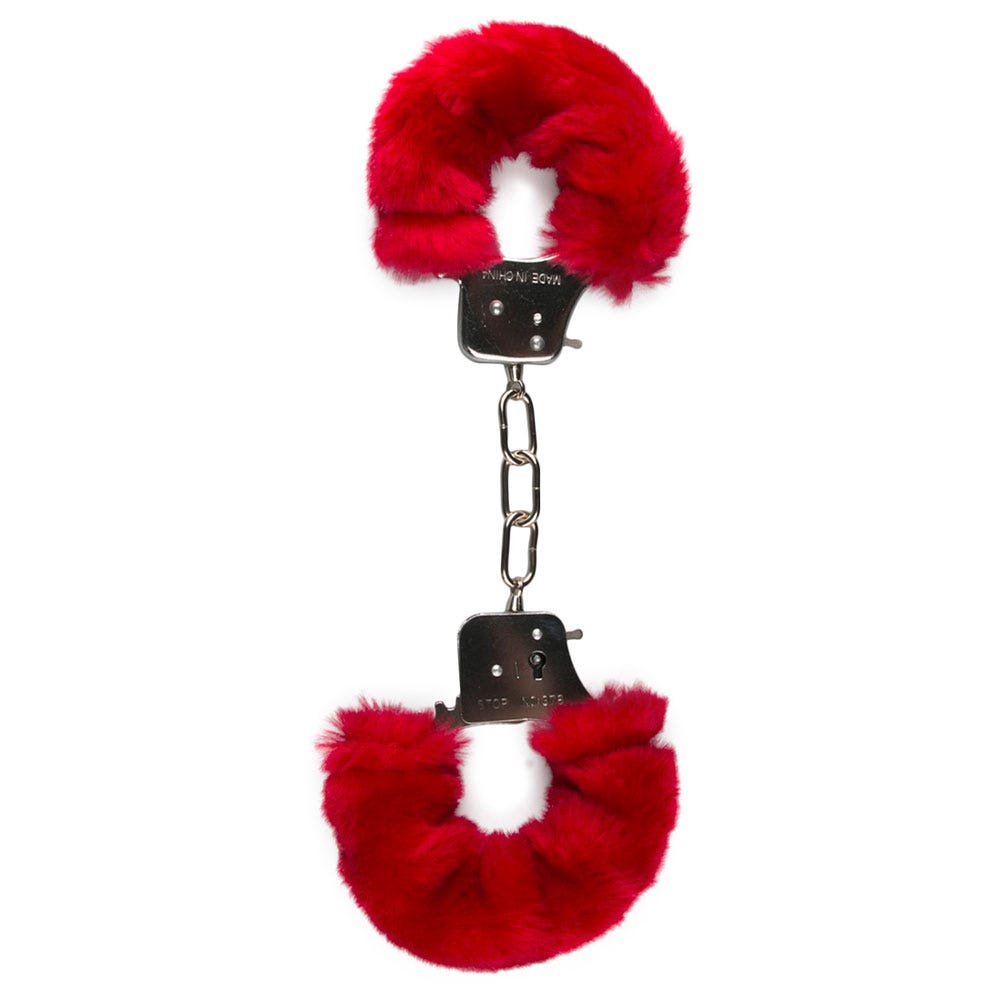 Furry Handcuffs Red - Lustly