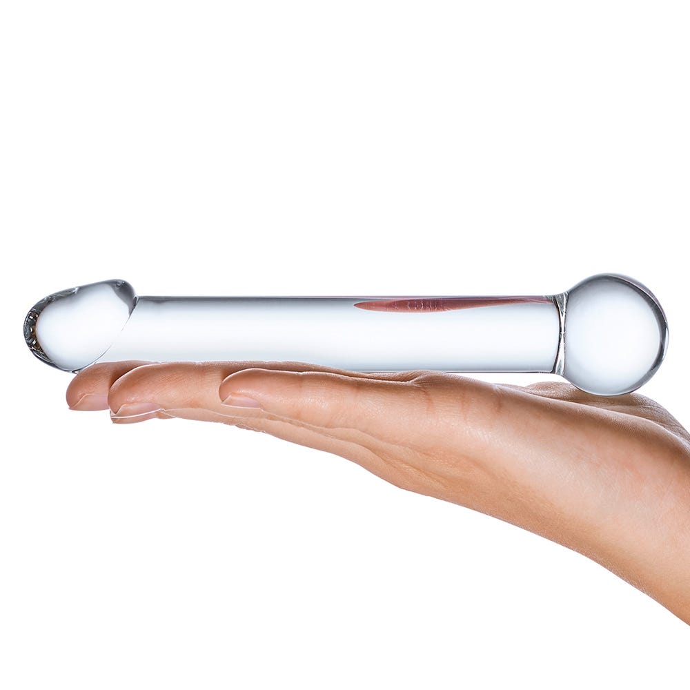 Gläs Realistic Head Glasdildo - Lustly