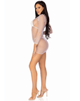 High neck mini dress Vit - Lustly