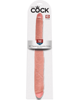 King Cock Tapered Double Dildo Beige - Lustly