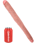 King Cock Tapered Double Dildo Beige - Lustly
