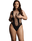Le Désir Contrast Fence Net Teddy Queen Size - Lustly