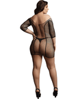 Le Désir Duo Net Sleeved Mini Dress Queen Size - Lustly