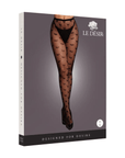 Le Désir Heart Fishnet Tights One Size Svart - Lustly