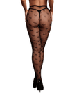 Le Désir Heart Fishnet Tights One Size Svart - Lustly